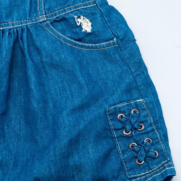 U.S. Polo Assn. Navy blue jeans jumper braided edging at arms 2 front 24m READ - Picture 3 of 7